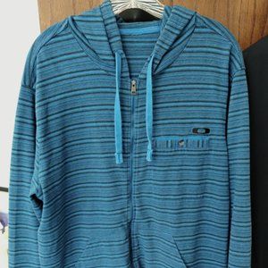 Oakley - Striped Cotton Hoodie Size: XL